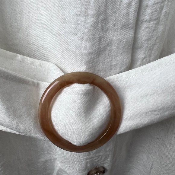 JOA Belted Button Front Linen Dress - Picture 7 of 9
